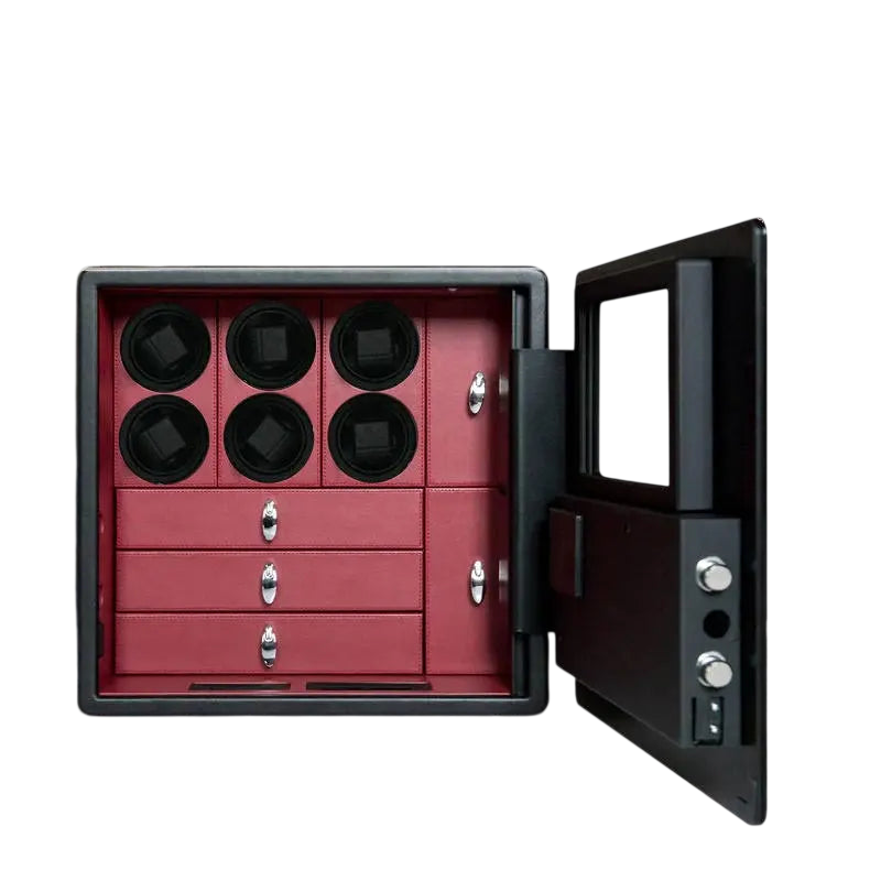 VAULT 6 - Heavy-Duty Watch Winder Safe & Biometric Fortress